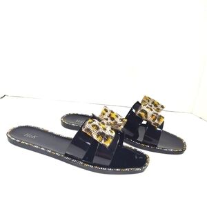 H2K black jelly slippers Size:9